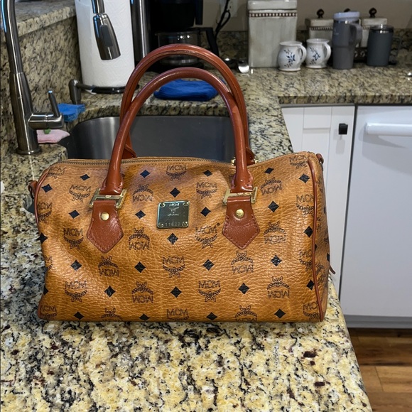 MCM Handbags - EUC Authentic MCM Boston Visetos Monogram Duffle Handbag
